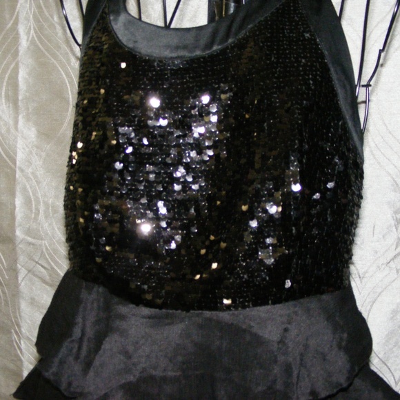 BE BE Black Cascading Ruffles Dress Size M EC - Picture 7 of 7